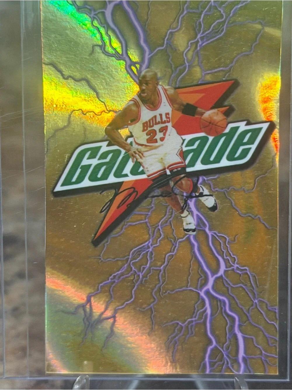 Gold Basketball Trading Card - Purple & Gold